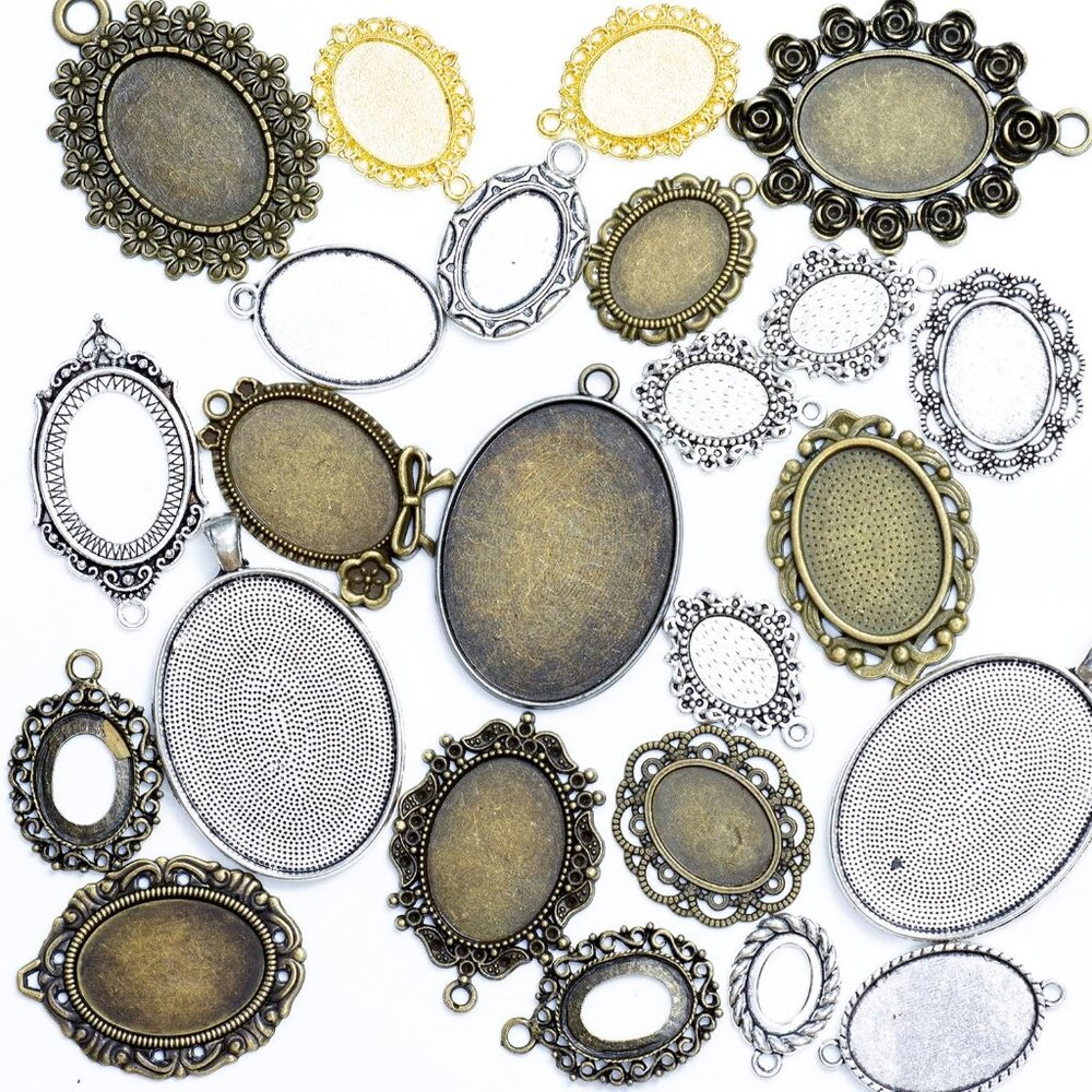 Metal Charms for Jewelry Making 100gram, Bulk Tibetan Silver & Gold Trinkets for